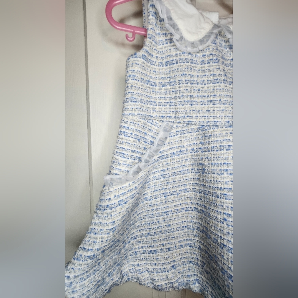 Janie and Jack Tweed Ruffle Dress Jacket Set Outfit Special Occasion 12-18 Month - Picture 10 of 16